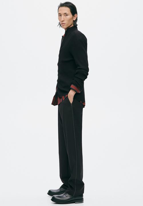H&M - H&M Atelier:  Regular fit tailored wool-blend trousers - black