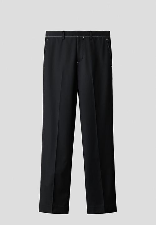 H&M - H&M Atelier:  Regular fit tailored wool-blend trousers - black