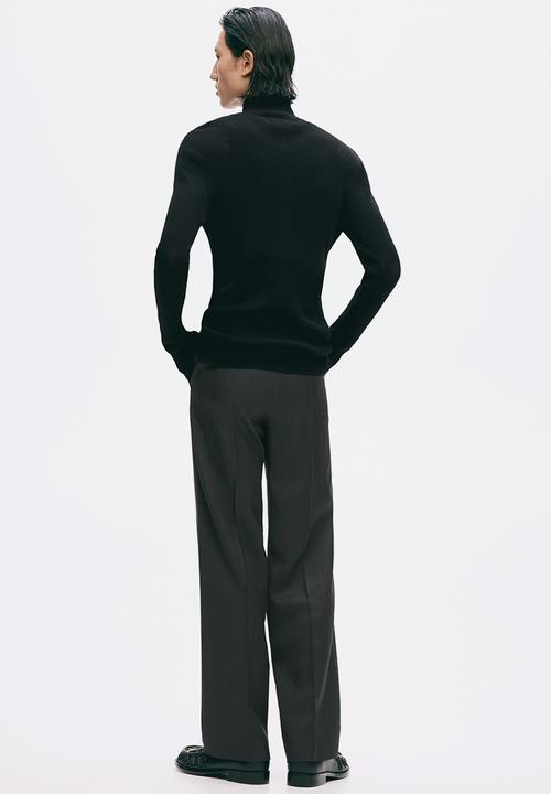 H&M - H&M Atelier:  Slim fit zip-through cardigan - black
