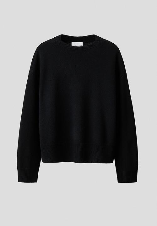 H&M - H&M Atelier:  Loose fit rib-knit cashmere jumper - black