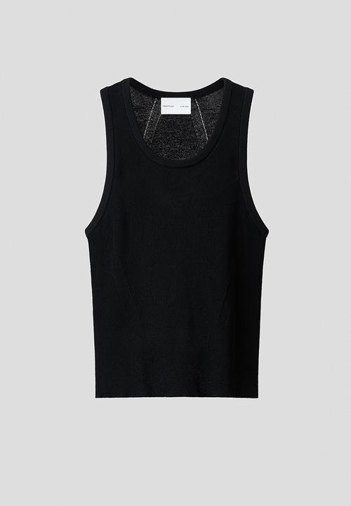 H&M - H&M Atelier:  Slim fit ribbed wool-blend vest top - black