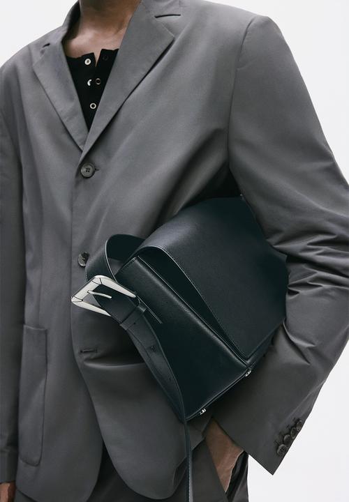 H&M - Leather crossbody bag - black