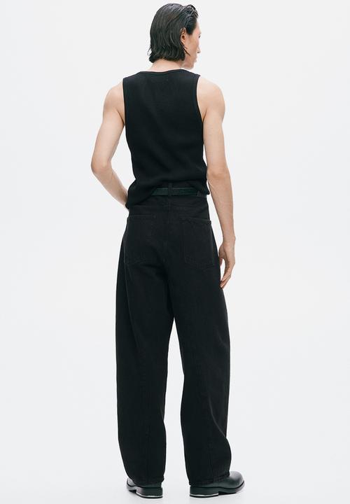 H&M - H&M Atelier:  Loose barrel jeans - denim black