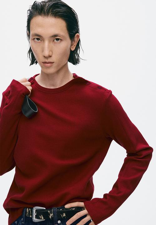 H&M - H&M Atelier:  Slim fit cotton top - red