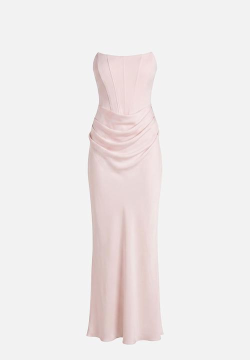 Forever New - Isra drape strapless maxi dress - barely pink