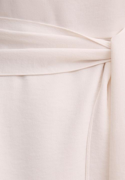 Forever New - Peony tie front mini dress - lily white