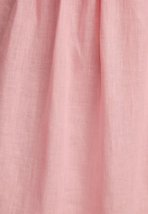 Forever New - Isabella tie front linen midi dress - pretty pink