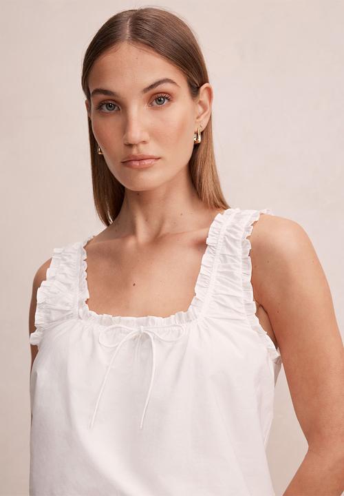 Forever New - Valerie bubble top - porcelain