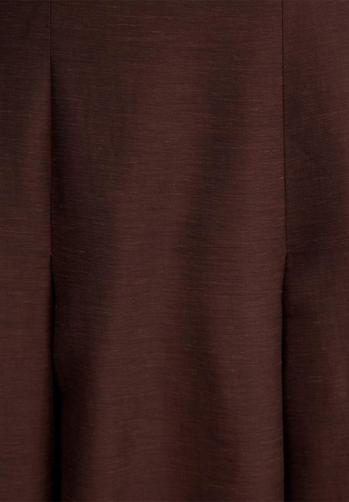 Forever New - Emery panel midi dress in - chocolate freckle