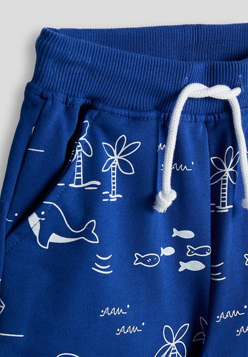 Pop Candy - Palm tree aop shorts - blue