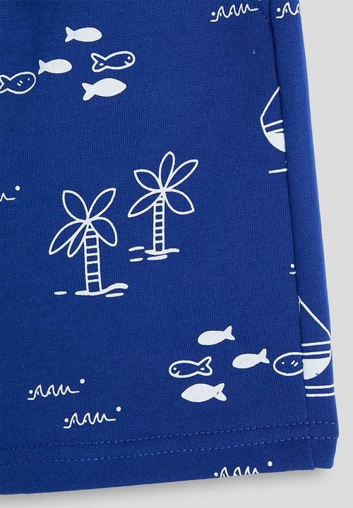 Pop Candy - Palm tree aop shorts - blue
