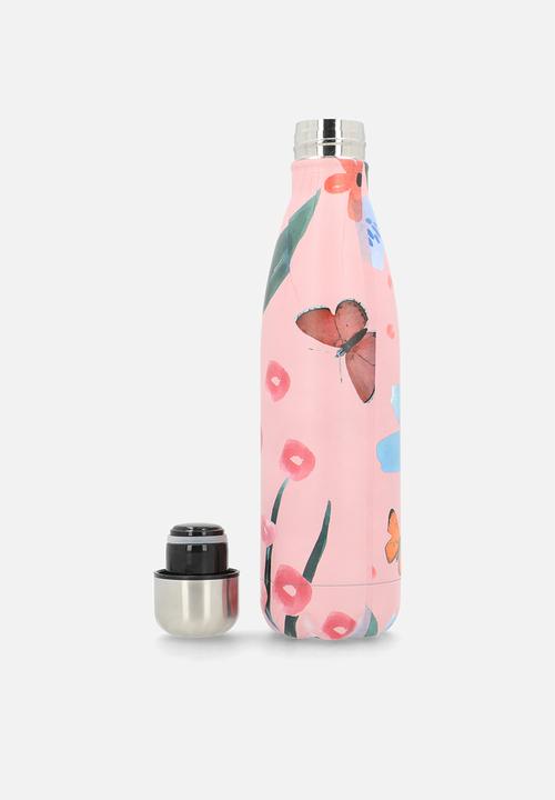 Excellent Houseware - Pink  Floral Stainless Steel Vacuum Flask Bottle 500ml