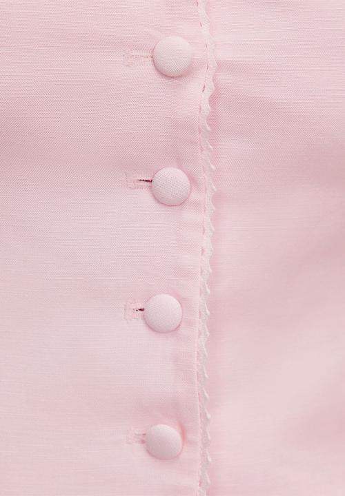Forever New - Romy button top in - pink whisper
