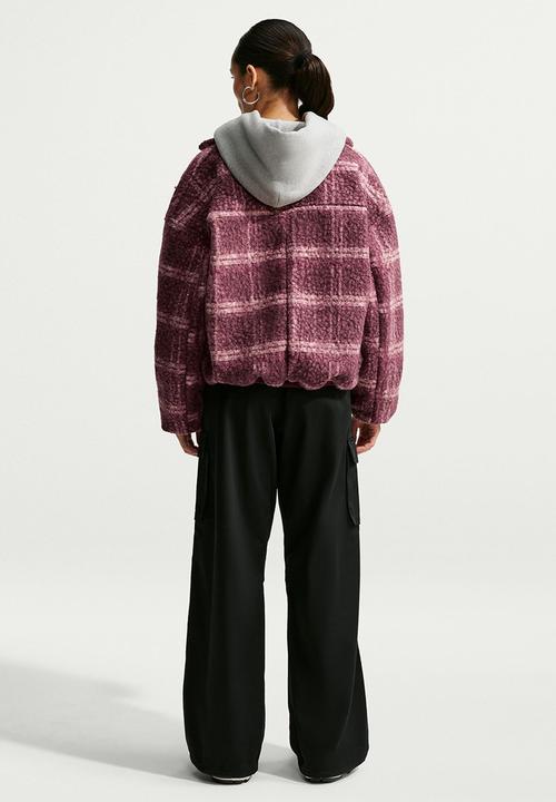 Nike - W Nk Street Aop Sherpa Jkt - Mysticdates/White