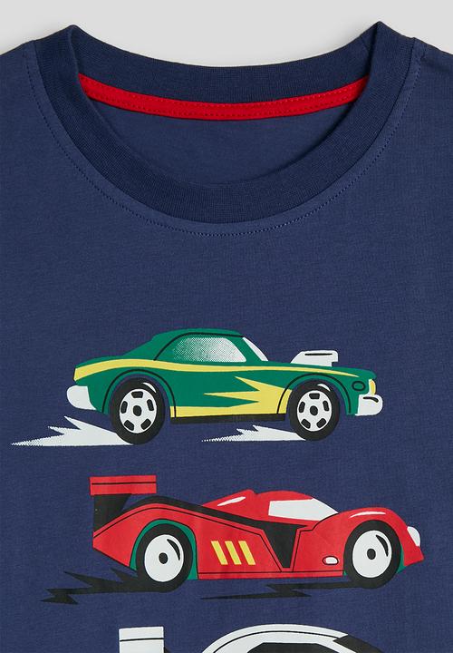 Pop Candy - Race car graphic tee - navy