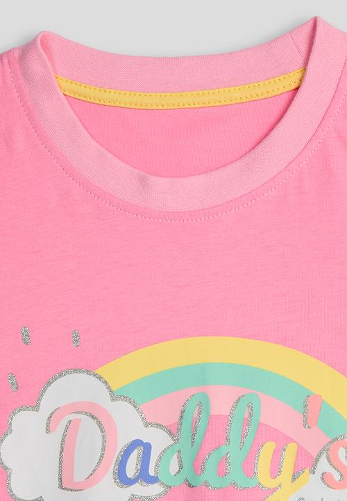 Pop Candy - Rainbow and slogan tee - pink