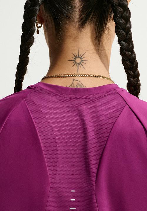 Nike - W Nk Swift Dri-Fit Running Top - Trueberry/Reflectivesilv