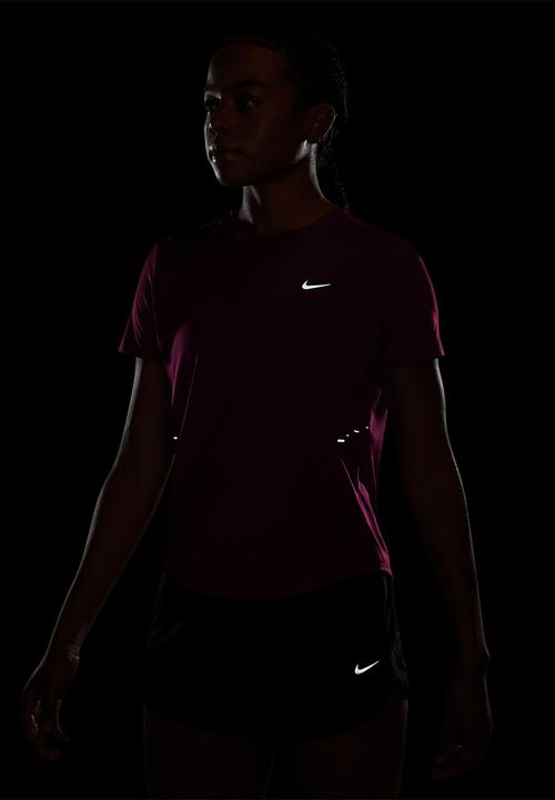 Nike - W Nk Swift Dri-Fit Running Top - Trueberry/Reflectivesilv