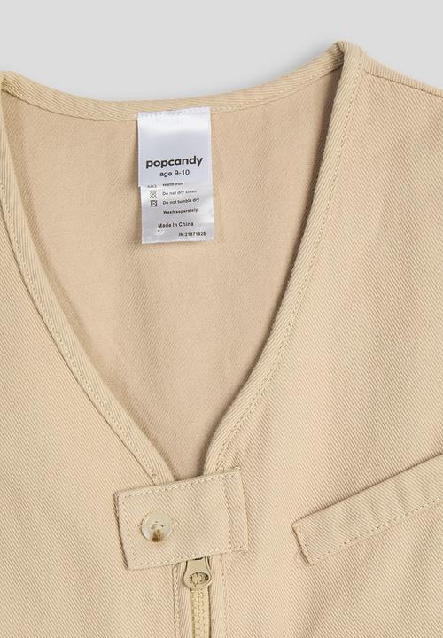 Pop Candy - Cargo-style vest - khaki brown