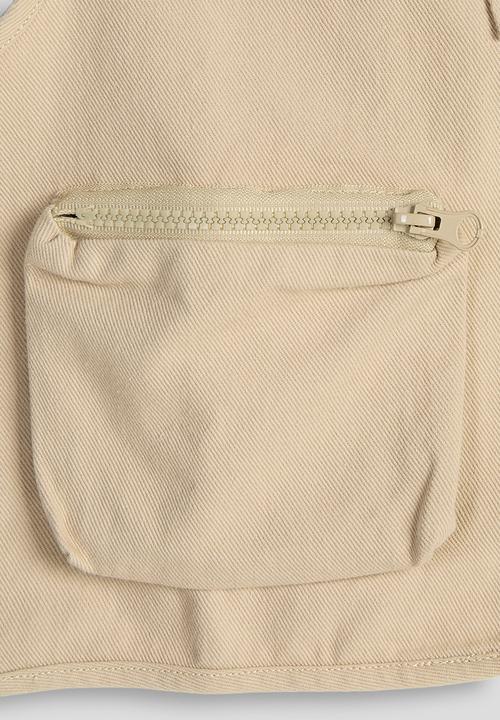 Pop Candy - Cargo-style vest - khaki brown