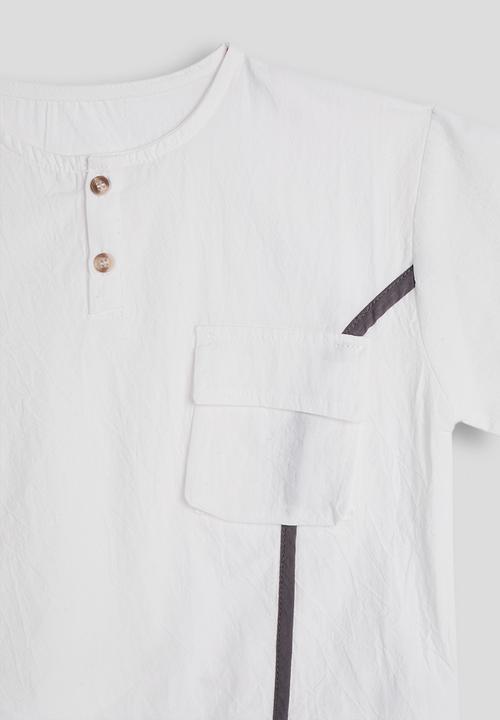 Pop Candy - Side seam binded tee - white