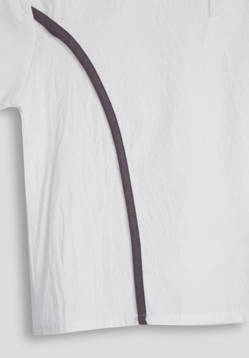 Pop Candy - Side seam binded tee - white