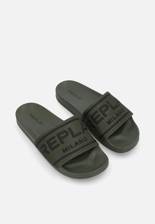 Replay - Up Logo - Mil Gree/ Black