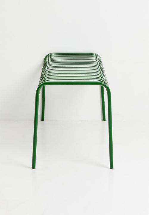 Sixth Floor - Almari Metal Bench Moss - Olive