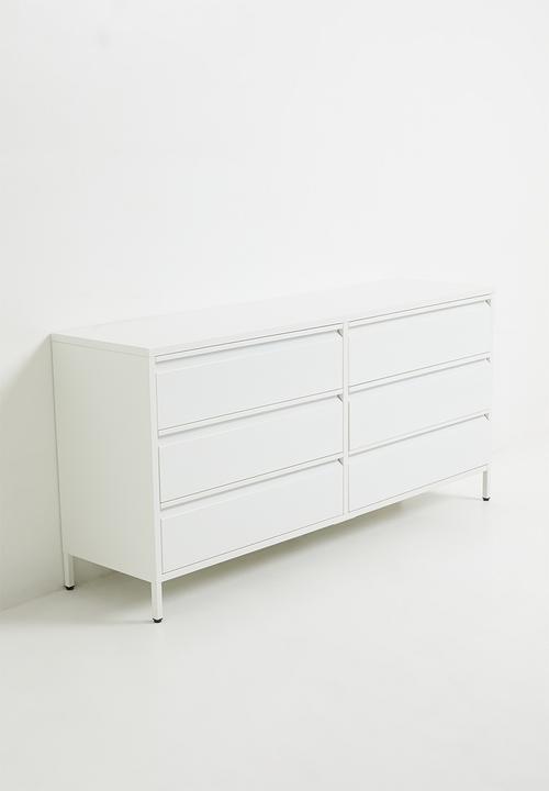 Sixth Floor - Mia 6 Drawer Sideboard - White