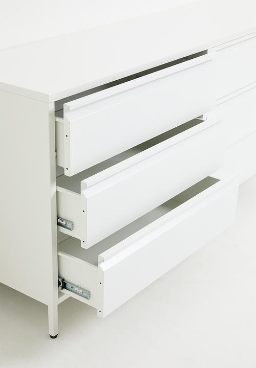 Sixth Floor - Mia 6 Drawer Sideboard - White