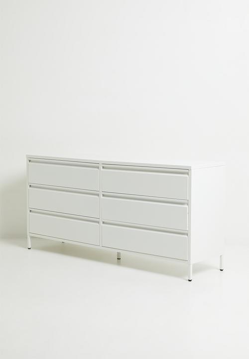 Sixth Floor - Mia 6 Drawer Sideboard - White