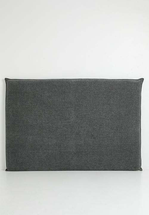 Sixth Floor - Sabie Slip Cover Headboard Plush Linen - Charcoal