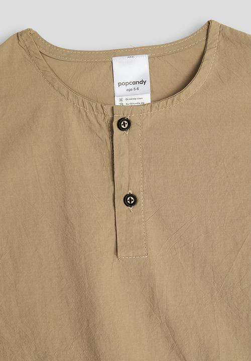 Pop Candy - Henley-style shirt - khaki brown