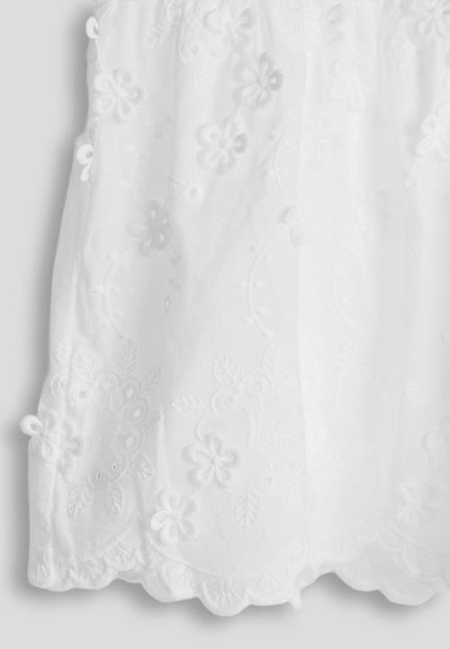 Pop Candy - Anglaise floral applique top - white