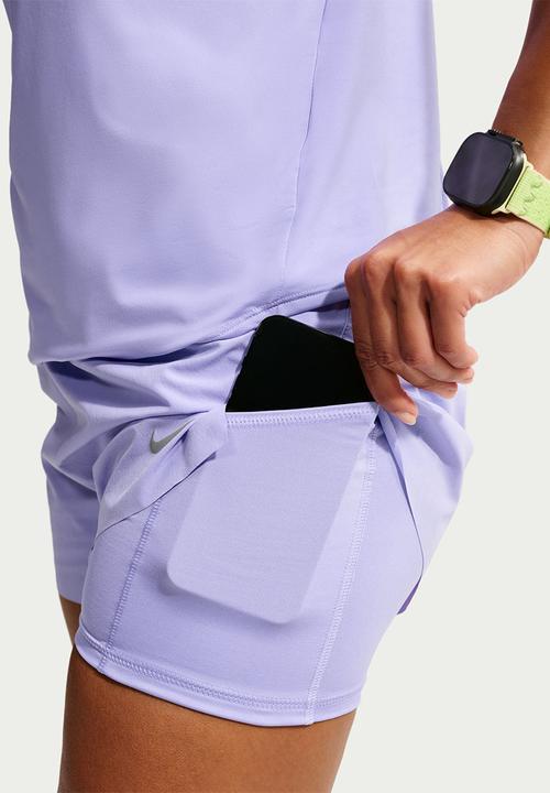 Nike - W Nk Swift Df Mr 2N1 Short - Purple Pulse/Reflective Silver