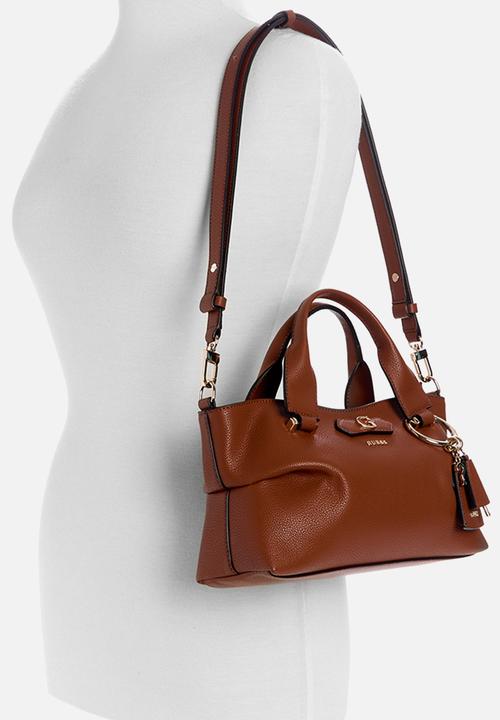 GUESS - Suzy Mini 3 Comp Satchel - Cognac