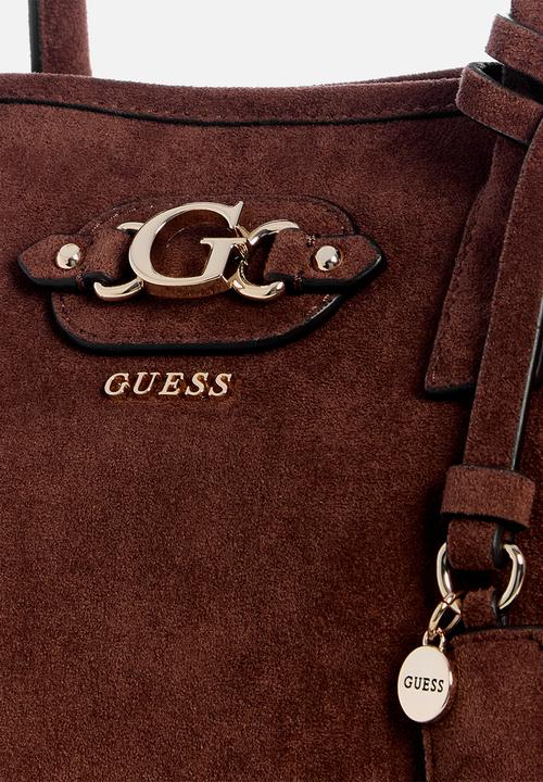 GUESS - Samantha Girlfriend Satchel -Brown