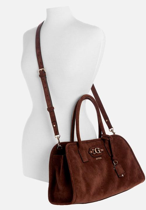 GUESS - Samantha Girlfriend Satchel -Brown