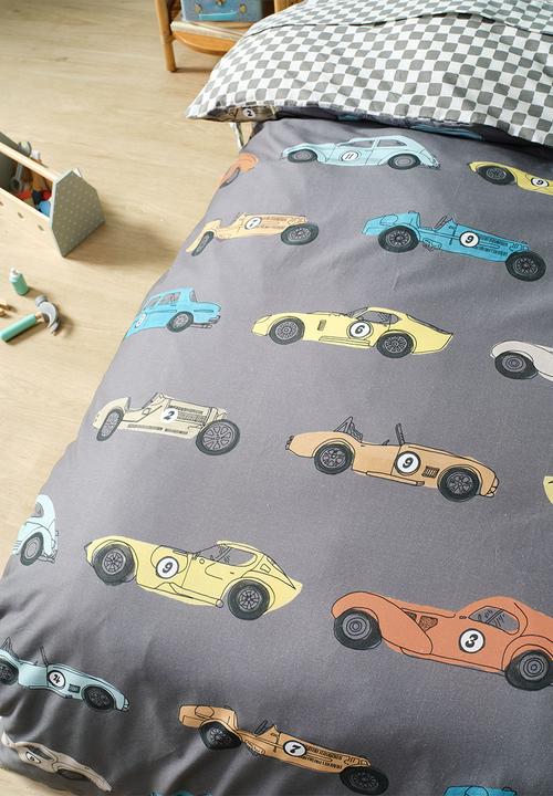 Linen House - Racecar Riot Duvet Cover Set - Grey