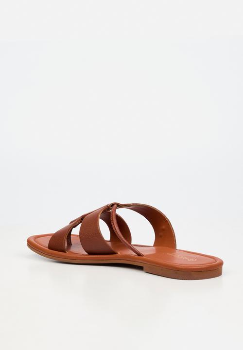 Nicci Tyler - Amalfi 1 Leather Slide Sandal - Tan