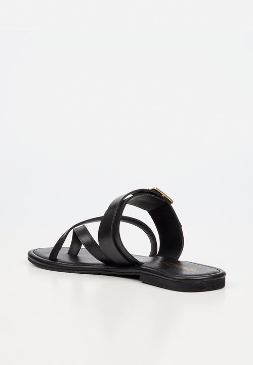 Nicci Tyler - Ariana 1 Leather Toe Post Sandal - Black