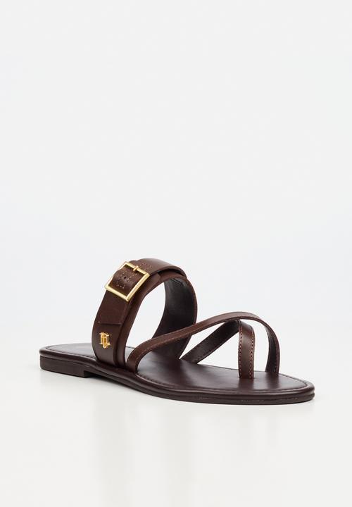 Nicci Tyler - Ariana 1 Leather Toe Post Sandal - Chocolate