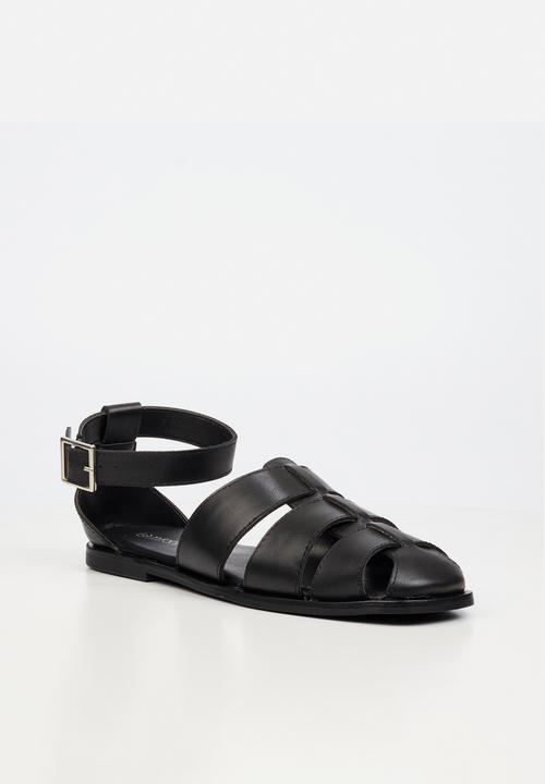 Nicci Tyler - Silvia 1 Leather Fisherman - Black