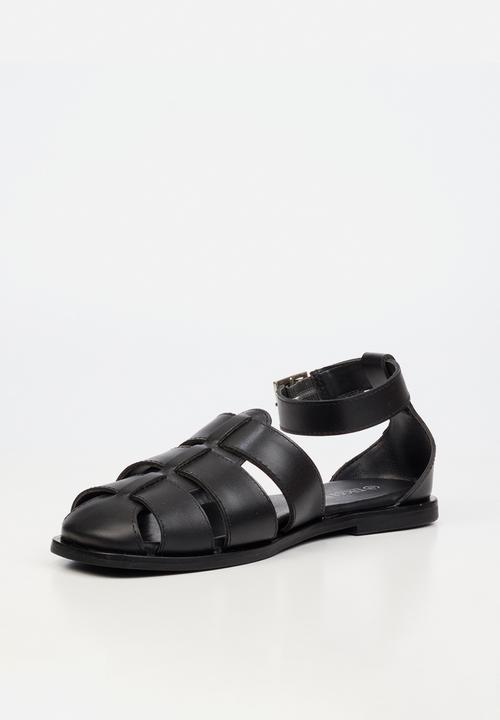 Nicci Tyler - Silvia 1 Leather Fisherman - Black