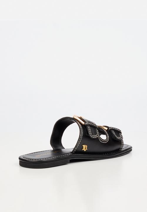 Nicci Tyler - Toledo 1 Leather Slide Sandal - Black