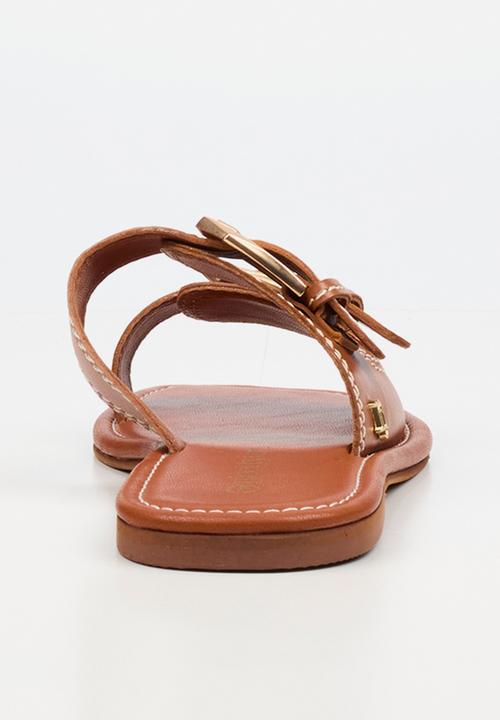 Nicci Tyler - Toledo 1 Leather Slide Sandal - Tan