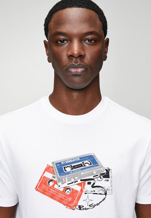 Ben Sherman - Cassette Stack Tee Shirt - White