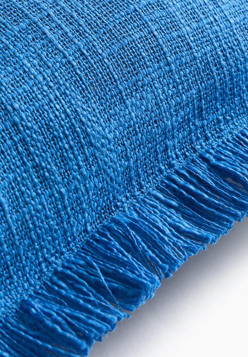 H&M - Slub weave cushion cover - bright blue