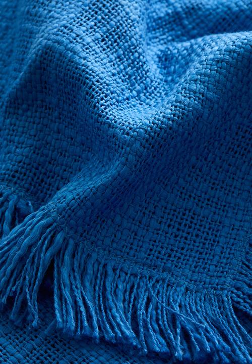 H&M - Slub weave cushion cover - bright blue