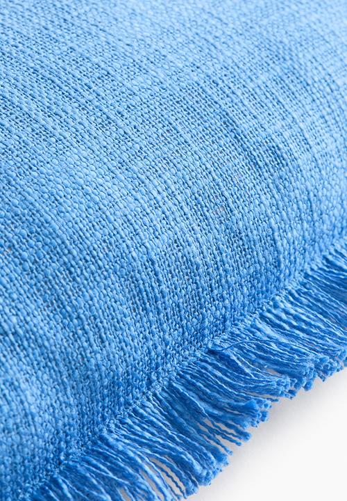 H&M - Slub weave cushion cover - bright blue